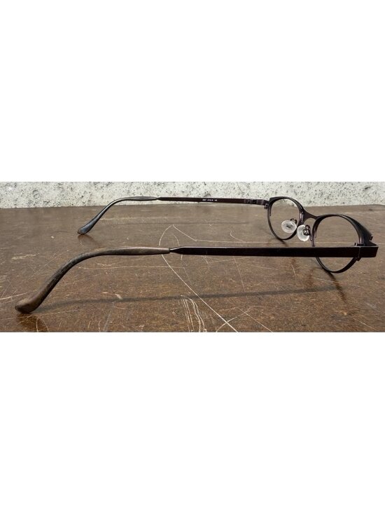 OGI 2067 Slim Cat Eye Dark Bronze Oval Metal Eyeglasses Frames 47-18-140 main image 4